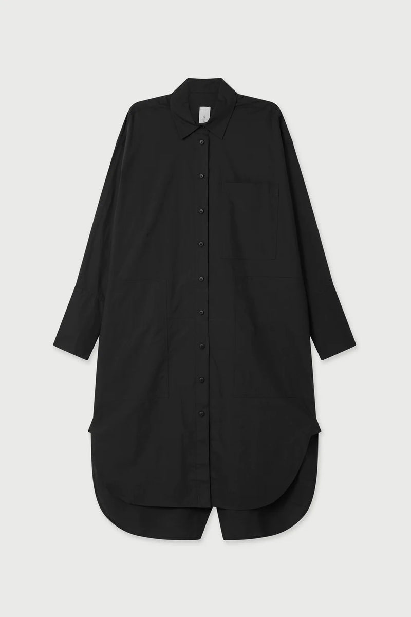LM Poplin LS Shirt Dress - Black