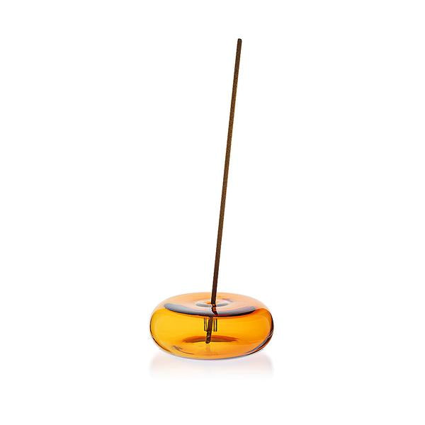 The Glass Pebble Incense Holder - Amber