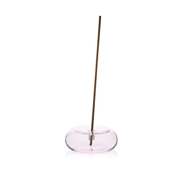 The Glass Pebble Incense Holder - Pink