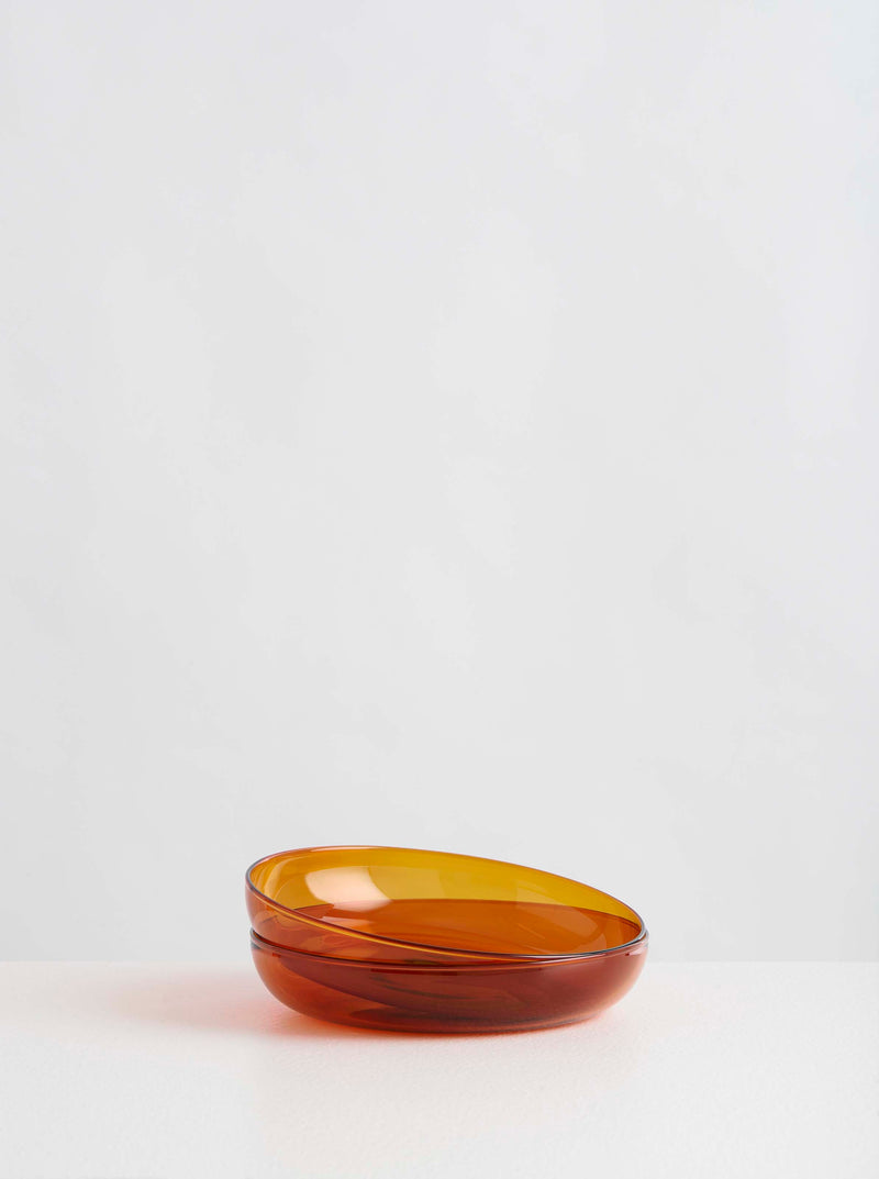 2 Glass Plates - Amber