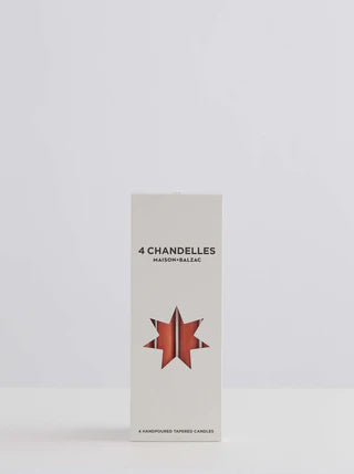 4 Chandeles - Tapered Candles - Amber