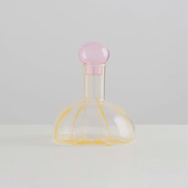 Grand Soleil Decanter - Clear/Yellow/Pink