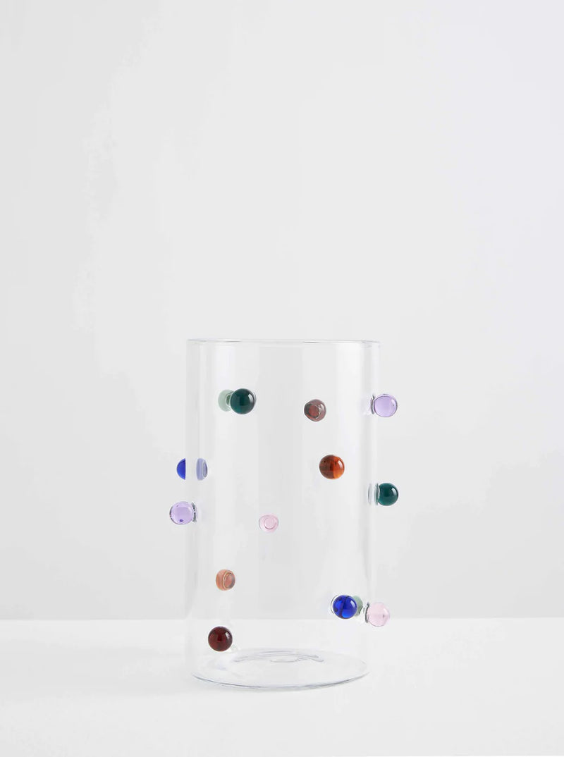 Pomponette Vase - Clear/Multi