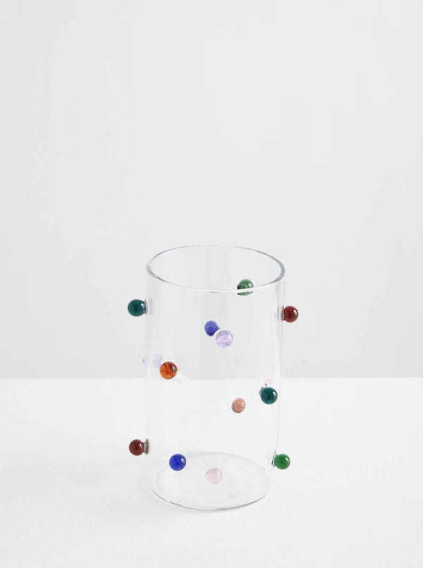 Pomponette Vase - Clear/Multi