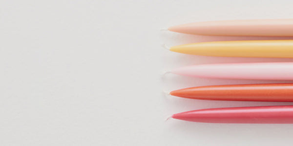 5 Chandelles - Tapered Candles - Summer Set