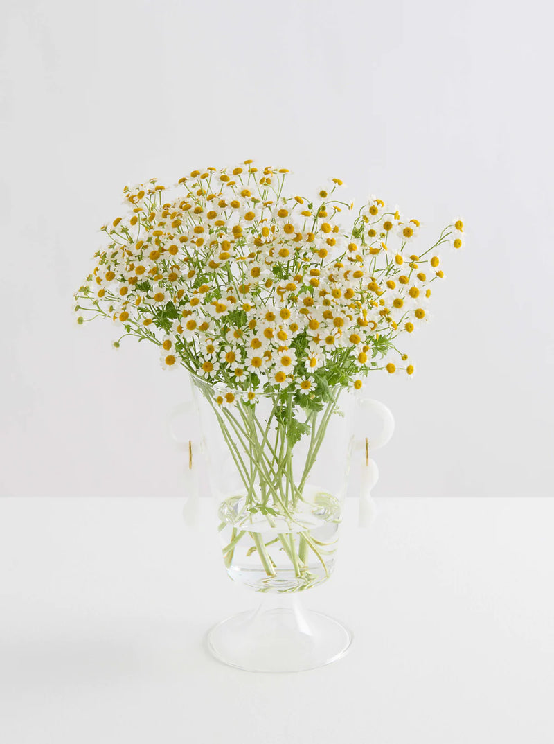 Happy Vase - Clear/Opaque White