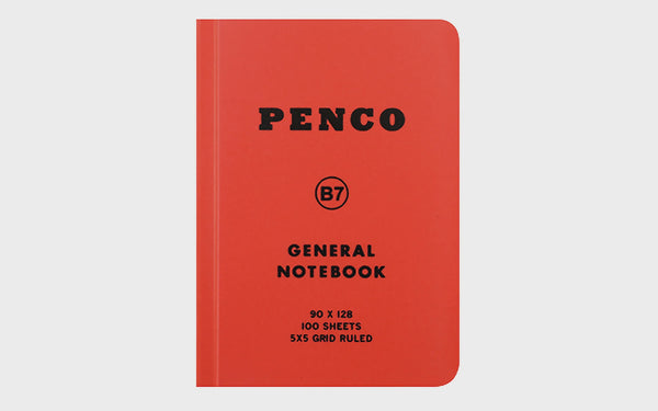 General Grid Notebook - B7 - Red