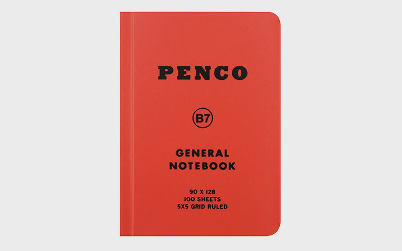 General Grid Notebook - B7 - Red