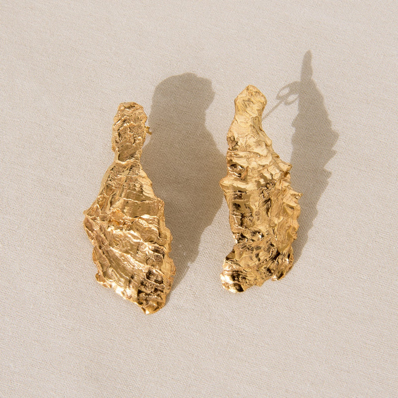 Oyster Earrings - Gold Plated