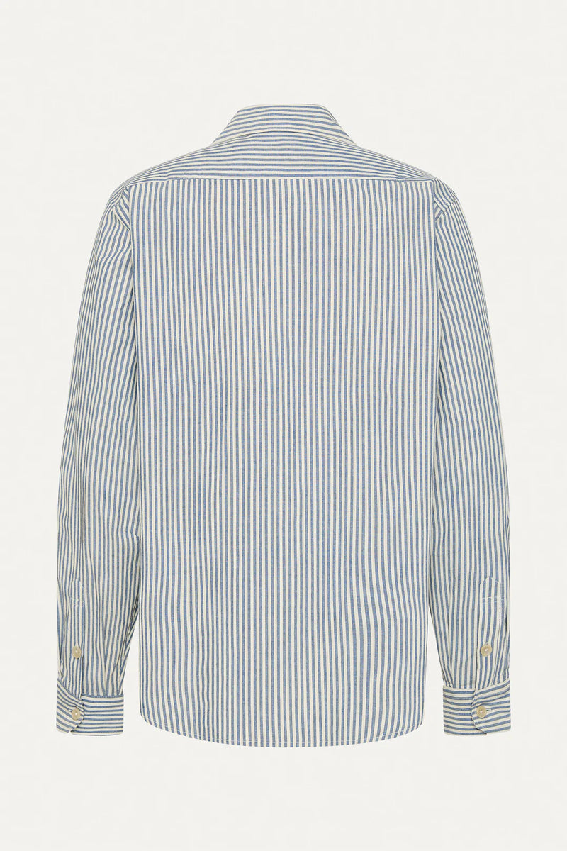 Long Sleeve Striped Shirt - Navy Creme