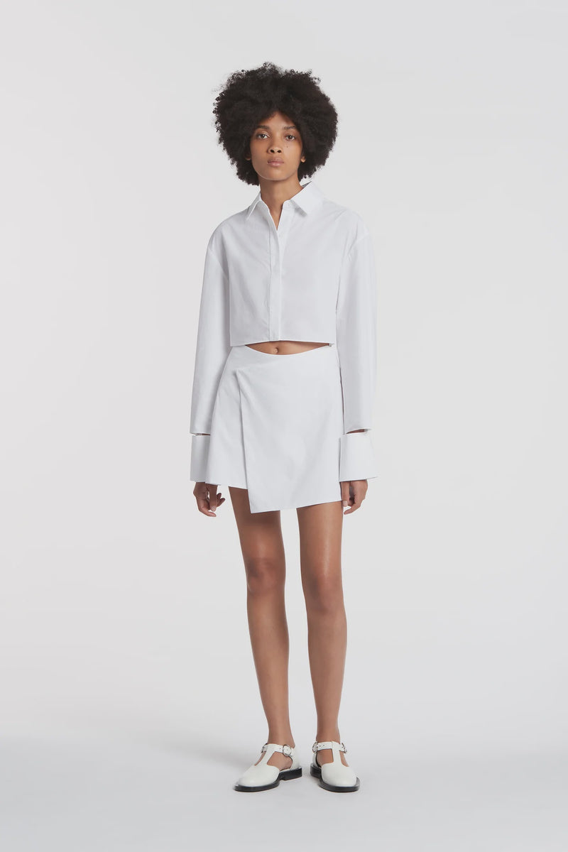 Dion Mini Shirt Dress - Blanc