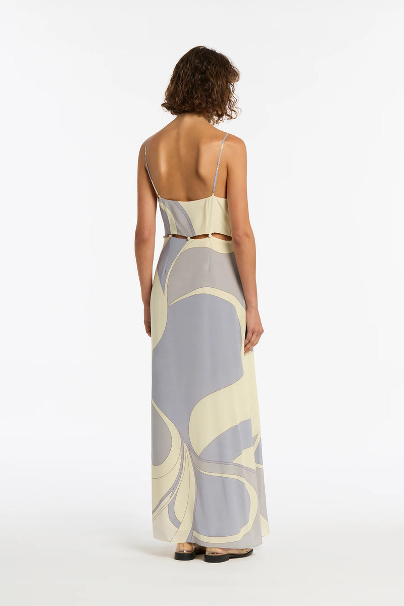 Adrianna Buttoned Slip Dress - Cesco Print