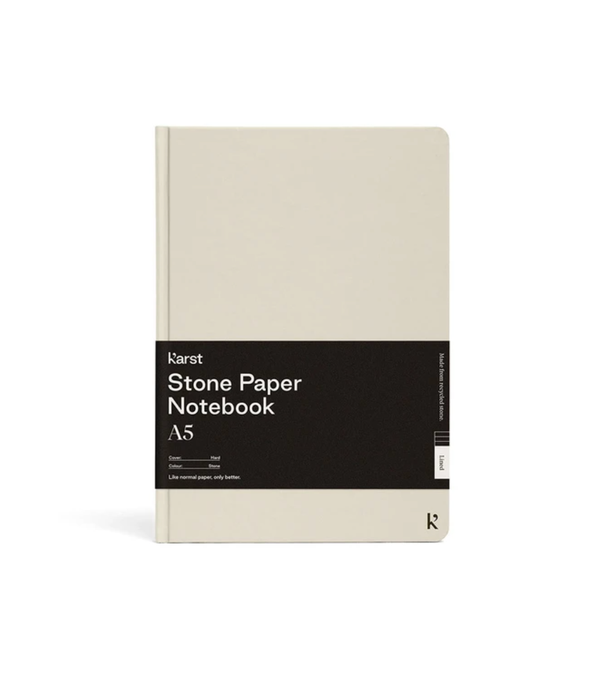 Hard Cover A5 Notebook Plain - Stone