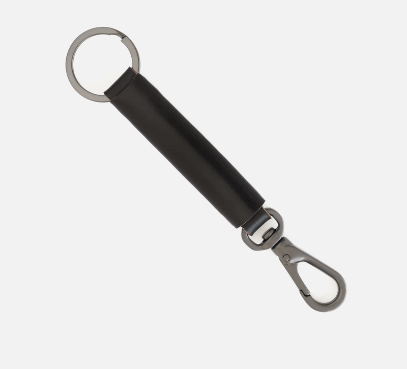 Loop Keychain with Snap Hook - Black Shell Cordovan