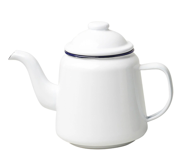 Teapot | 1.5L - White / Blue Rim
