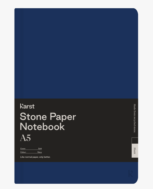 Soft Cover A5 Notebook (Plain) - Navy