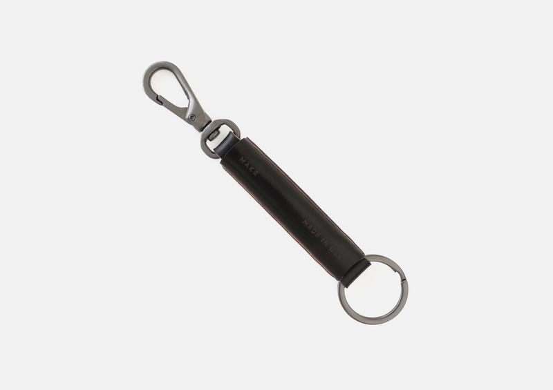 Loop Keychain with Snap Hook - Black Shell Cordovan