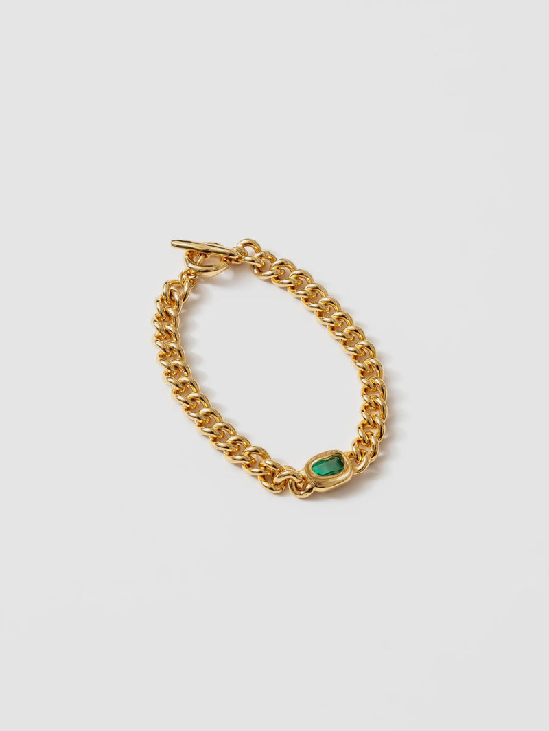 Tilda Bracelet - Green and Gold