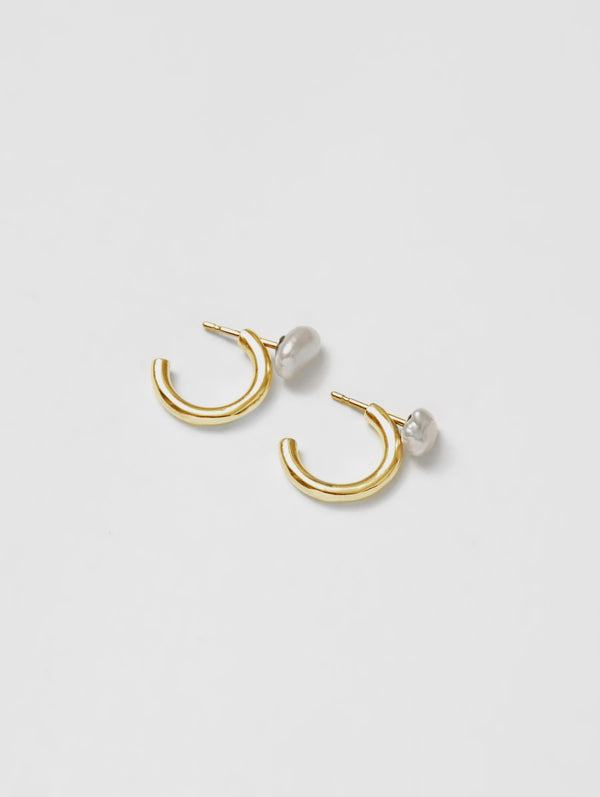 Fraser Earrings - Gold and Pearl