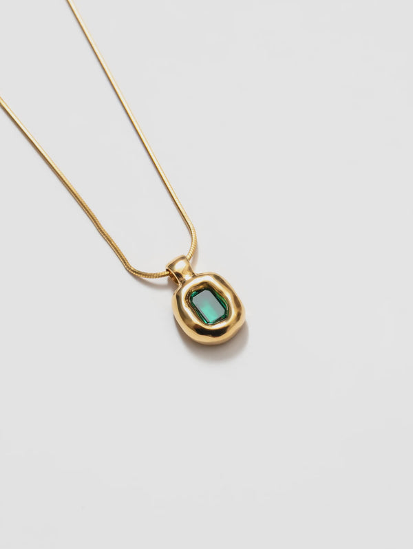 Freya Necklace - Green and Gold