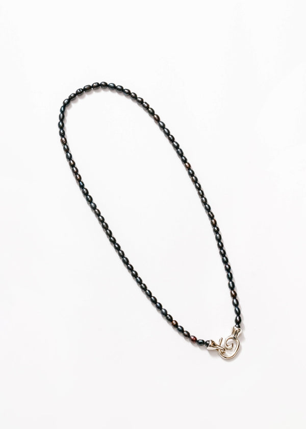 Eddy Black Pearl Necklace - Sterling Silver