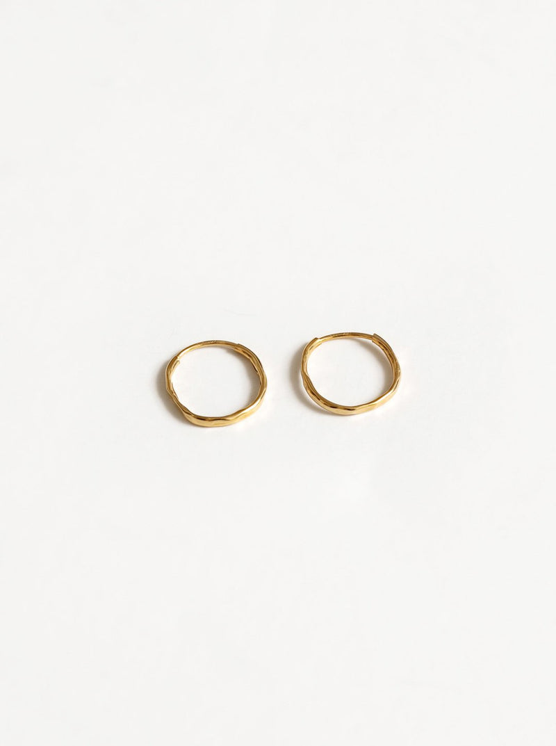 Organic Hoops - Gold Plated