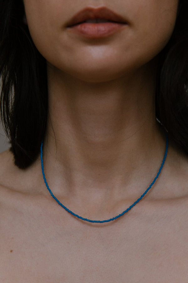 paisley necklace - Blue
