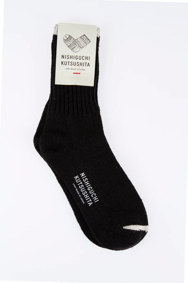Boston Silk Cotton Socks - Black