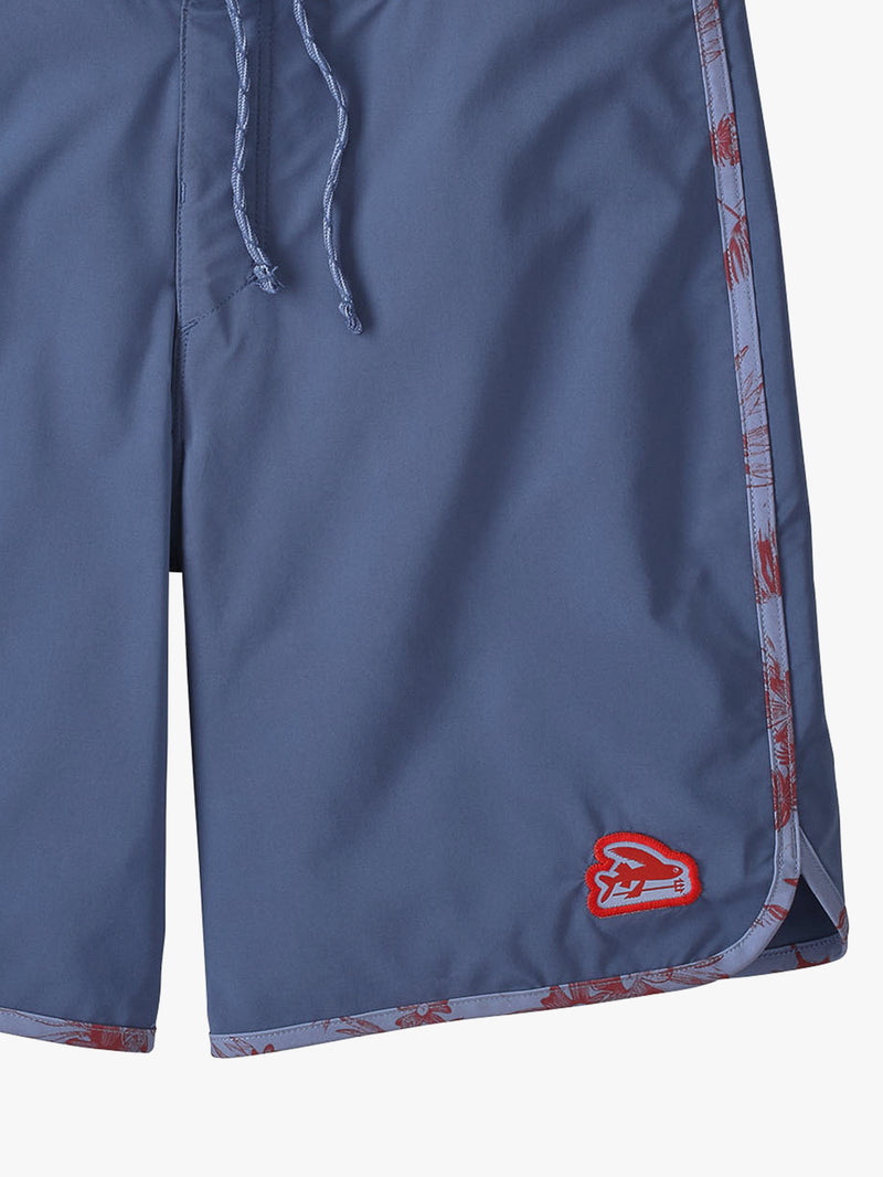 M's Hydropeak Scallop Boardshorts - Flying Fish Patch Current Blue