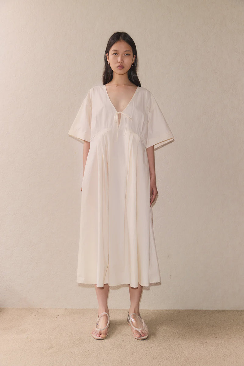 Square Sleeve Dress - Off White