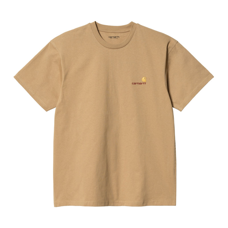 S/S American Script T-Shirt - Dusty H Brown